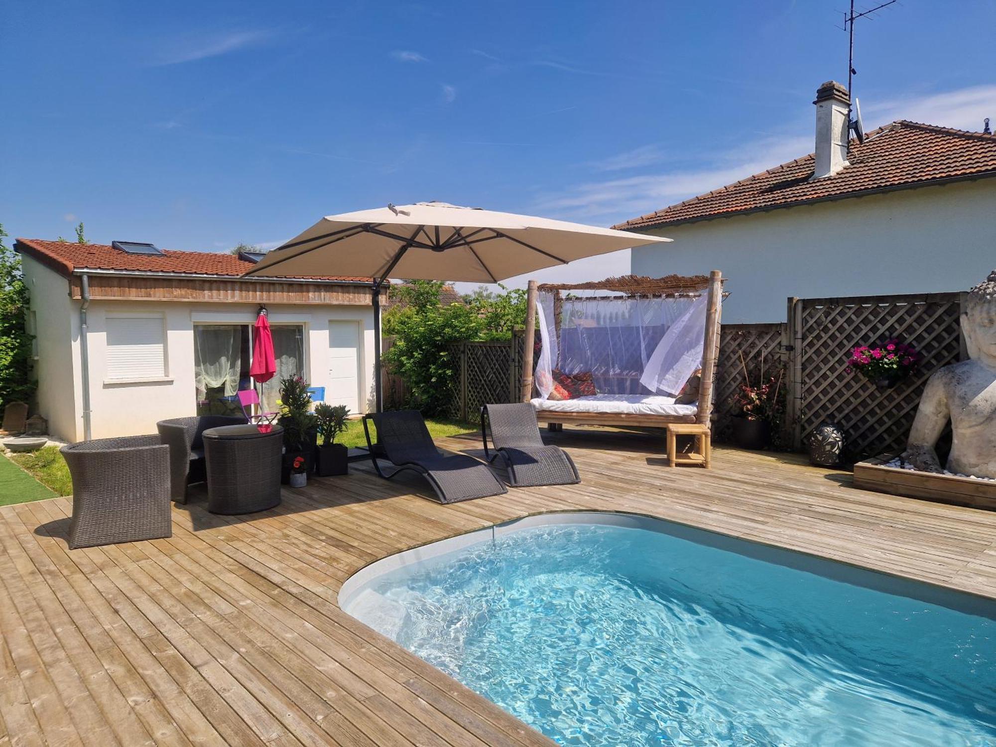La Serenite Balinaise, Chambre Et Sdb Privee, Jardin , Piscine Et Jacuzzi En Saison, Pres De Chantilly, Parc Asterix Et Cdg Et Paris En 20' Orry-La-Ville Zewnętrze zdjęcie