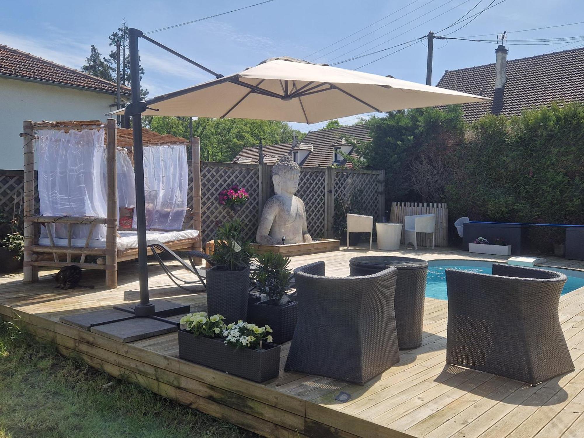 La Serenite Balinaise, Chambre Et Sdb Privee, Jardin , Piscine Et Jacuzzi En Saison, Pres De Chantilly, Parc Asterix Et Cdg Et Paris En 20' Orry-La-Ville Zewnętrze zdjęcie